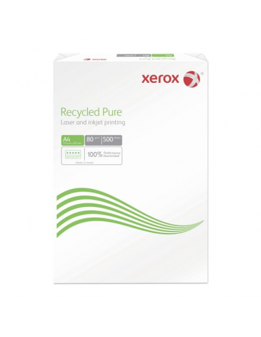 Carton de 5 ramettes 500 feuilles blanches XEROX RECYCLED PURE A4