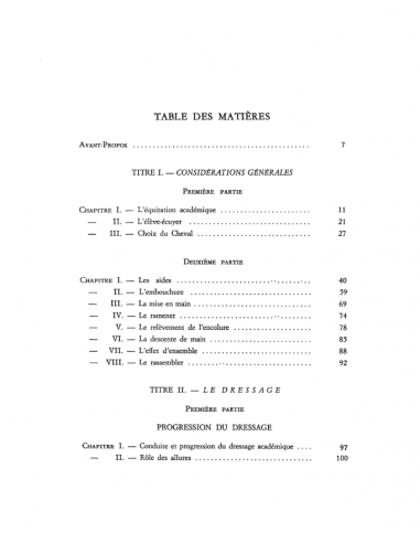 Equitation Académique - Général Decarpentry