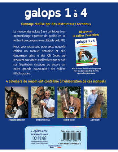 galops 1 à 4 - Manuel de préparation aux examens fédéraux