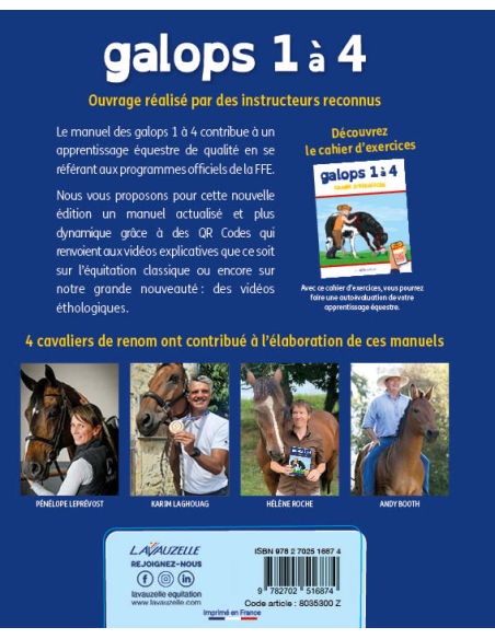 galops 1 à 4 - Manuel de préparation aux examens fédéraux