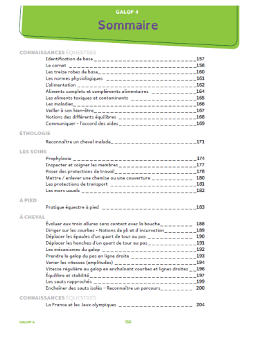 galops 1 à 4 - Manuel de préparation aux examens fédéraux