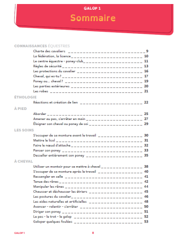 galops 1 à 4 - Manuel de préparation aux examens fédéraux