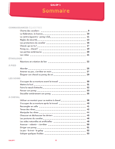 galops 1 à 4 - Manuel de préparation aux examens fédéraux