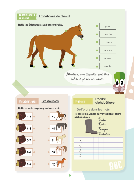 Mon Cahier d'activités sur le thème du cheval - Niveau CP