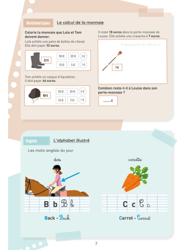 Mon Cahier d'activités sur le thème du cheval - Niveau CP