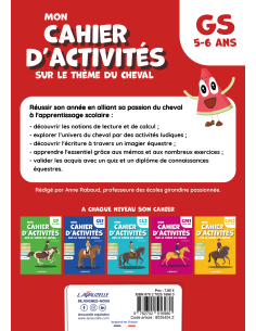 Mon Cahier d'activités sur le thème du cheval - Niveau Grande Section 2