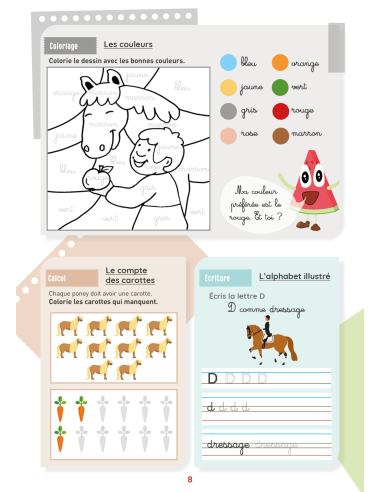 Mon Cahier d'activités sur le thème du cheval - Niveau Grande Section