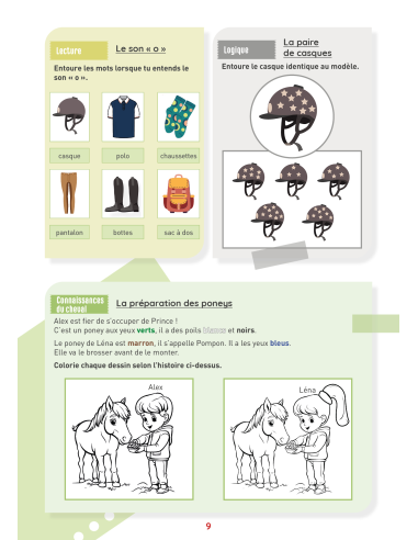 Mon Cahier d'activités sur le thème du cheval - Niveau Grande Section