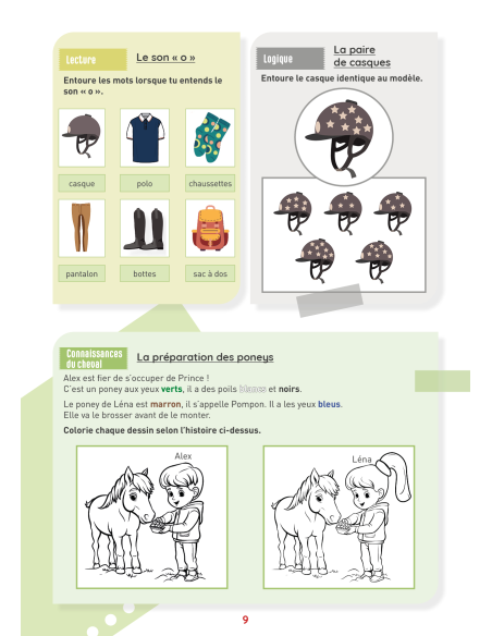 Mon Cahier d'activités sur le thème du cheval - Niveau Grande Section