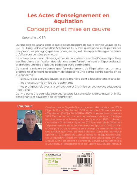 Les Actes d'enseignement en équitation - Conception et mise en œuvre Les Actes d'enseignement en équitation - Conception et mise en œuvre