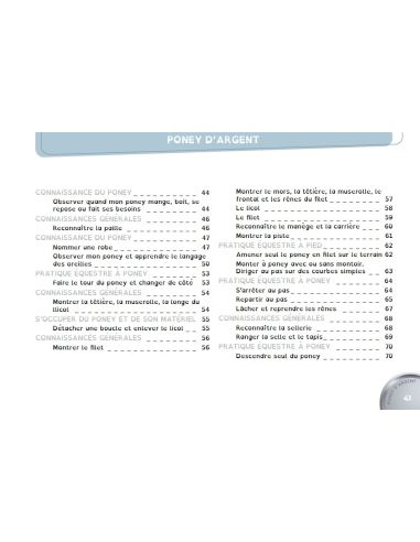 En selle vers les poneys de bronze, d'argent et d'or