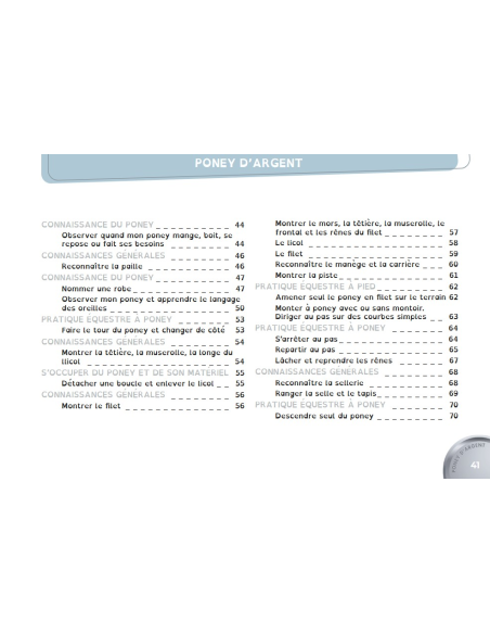 En selle vers les poneys de bronze, d'argent et d'or