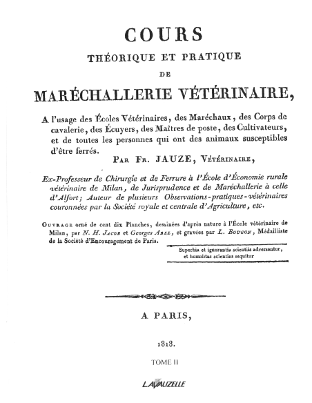 Cours pratique et théorique de maréchallerie vétérinaire Tome 2