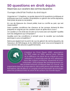 50 questions en droit équin : réponses aux cavaliers des centres équestres 2