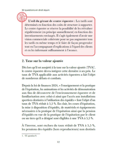 50 questions en droit équin : réponses aux cavaliers des centres équestres