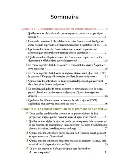 50 questions en droit équin : réponses aux cavaliers des centres équestres