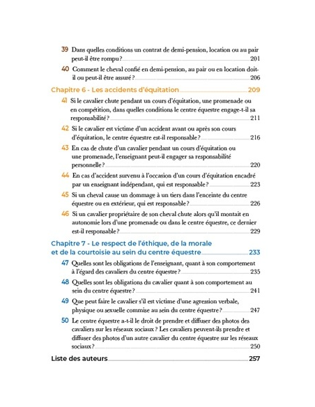 50 questions en droit équin : réponses aux cavaliers des centres équestres