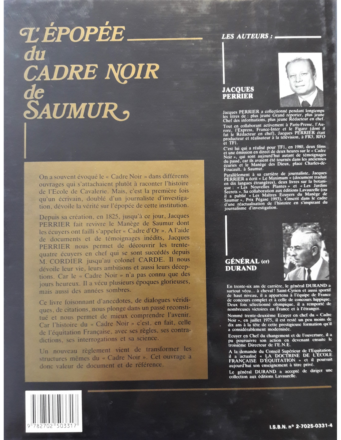 L'histoire du Cadre noir de Saumur